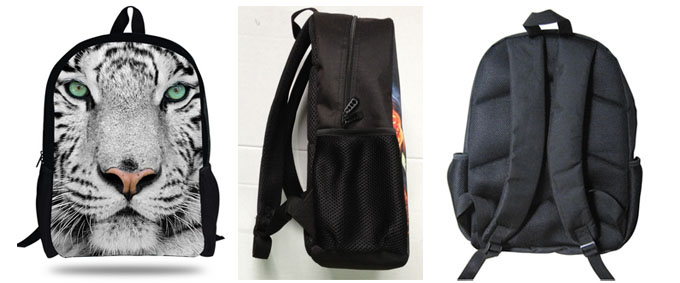 16inch printing backpack two pockets