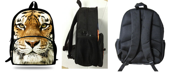 16inch printing backpack two pockets